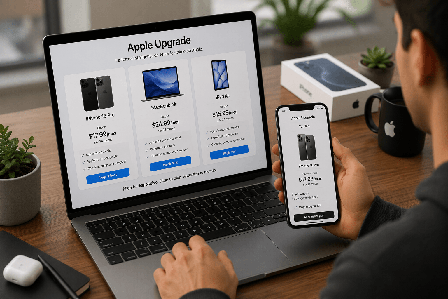 apple upgrade plan suscripción dispositivos Apple