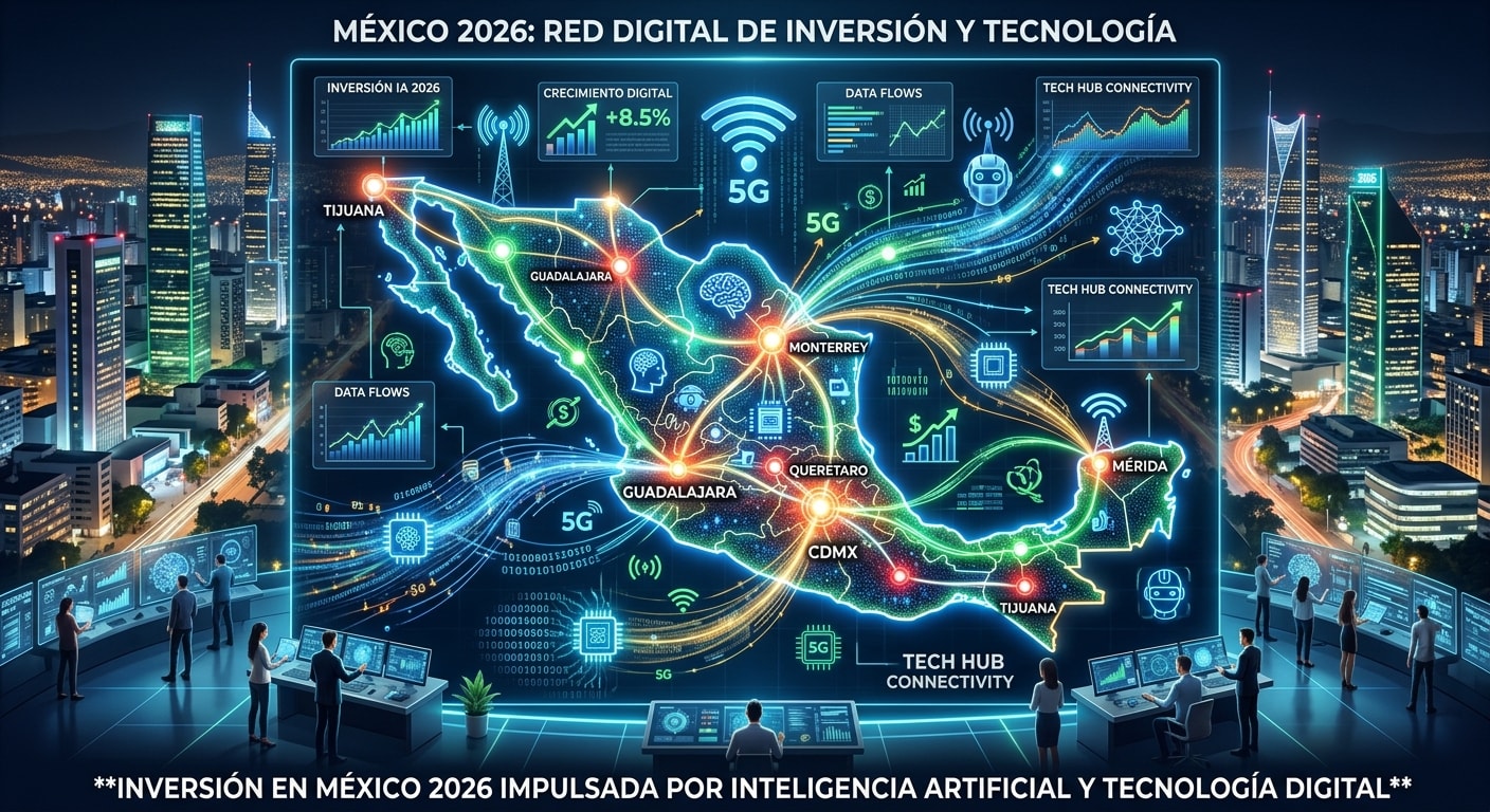 inversión en México 2026 impulsada por inteligencia artificial y tecnología digital